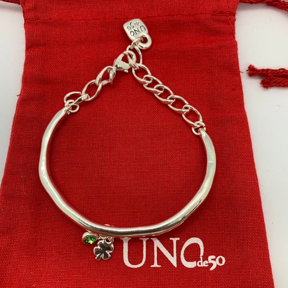 Uno de 50 Lucky Clover Bracelet four-leaf clover charm adjust - Picture 5 of 8